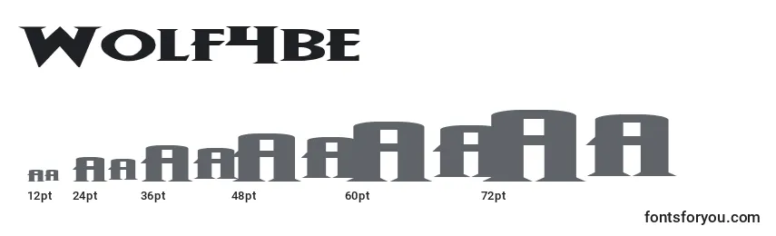 Wolf4be Font Sizes