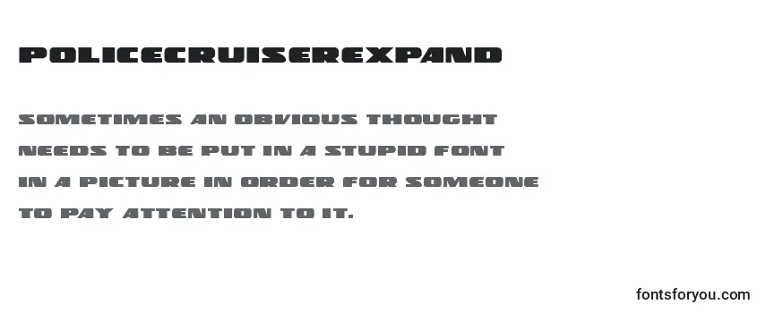 Schriftart Policecruiserexpand