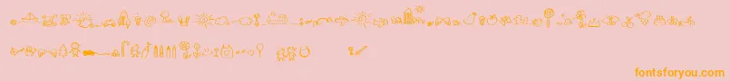 SleepOnTheMoon Font – Orange Fonts on Pink Background