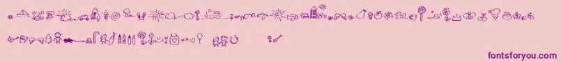 SleepOnTheMoon Font – Purple Fonts on Pink Background
