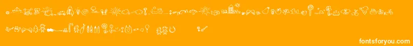 SleepOnTheMoon Font – White Fonts on Orange Background