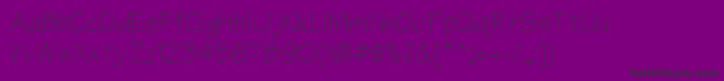 Ar1251n-Schriftart – Schwarze Schriften auf violettem Hintergrund