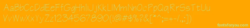 Ar1251n Font – Green Fonts on Orange Background