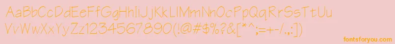 Ar1251n Font – Orange Fonts on Pink Background