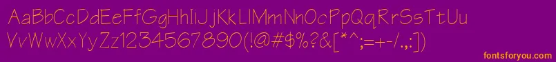 Ar1251n Font – Orange Fonts on Purple Background