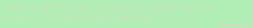 Ar1251n Font – Pink Fonts on Green Background