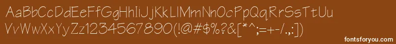 Ar1251n Font – White Fonts on Brown Background
