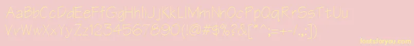 Ar1251n Font – Yellow Fonts on Pink Background