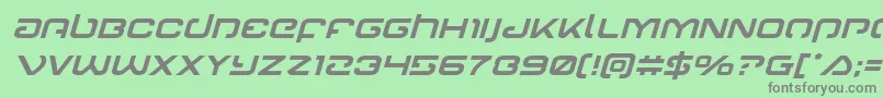 Gunrunnerital Font – Gray Fonts on Green Background