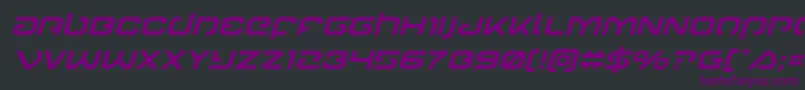 Gunrunnerital Font – Purple Fonts on Black Background