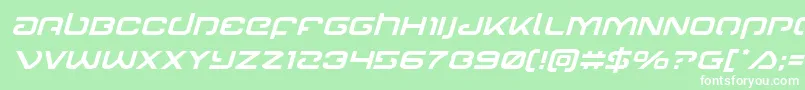 Gunrunnerital Font – White Fonts on Green Background