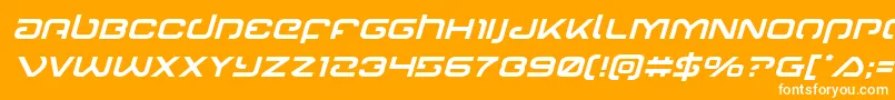 フォントGunrunnerital – オレンジの背景に白い文字