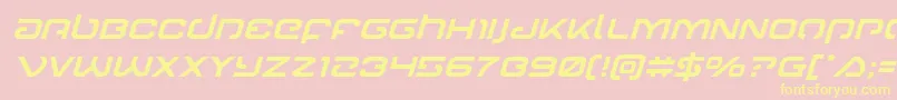 Gunrunnerital Font – Yellow Fonts on Pink Background