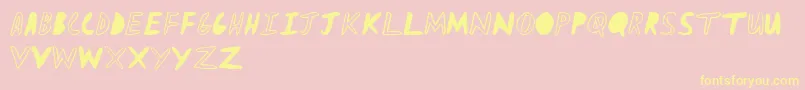 CraycrayForYouAlpha Font – Yellow Fonts on Pink Background