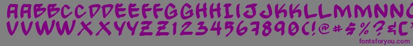 Gongn Font – Purple Fonts on Gray Background