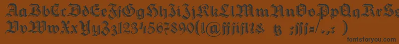HermannGotisch Font – Black Fonts on Brown Background