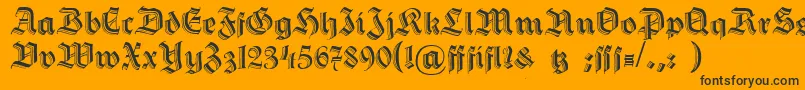HermannGotisch Font – Black Fonts on Orange Background