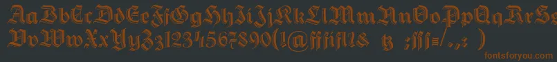 HermannGotisch Font – Brown Fonts on Black Background