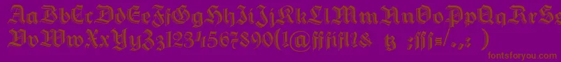 HermannGotisch Font – Brown Fonts on Purple Background