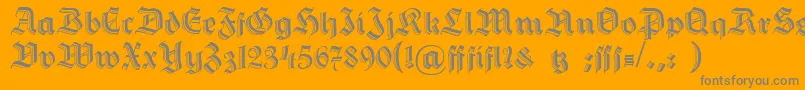 HermannGotisch Font – Gray Fonts on Orange Background