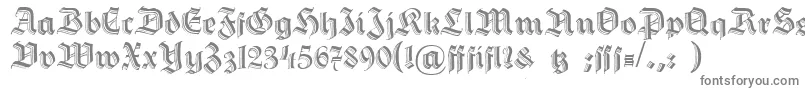 フォントHermannGotisch – 白い背景に灰色の文字