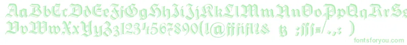 HermannGotisch Font – Green Fonts on White Background