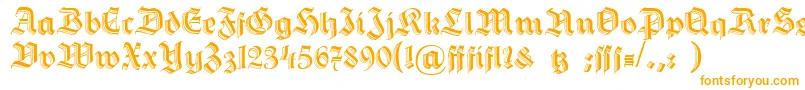 HermannGotisch Font – Orange Fonts on White Background