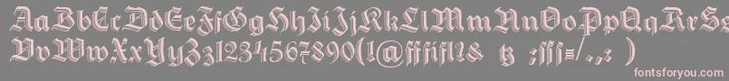 HermannGotisch Font – Pink Fonts on Gray Background