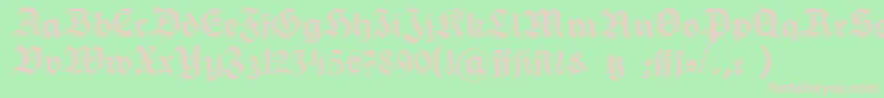 HermannGotisch Font – Pink Fonts on Green Background