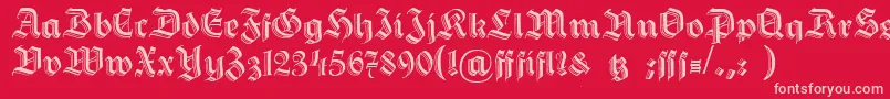 HermannGotisch Font – Pink Fonts on Red Background