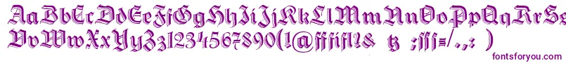 HermannGotisch Font – Purple Fonts on White Background