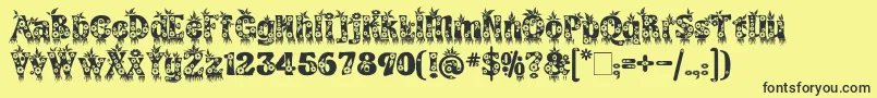 KingthingsAnnexx Font – Black Fonts on Yellow Background