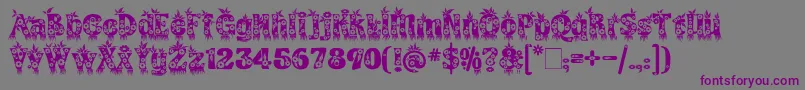 KingthingsAnnexx Font – Purple Fonts on Gray Background