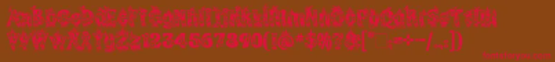 KingthingsAnnexx Font – Red Fonts on Brown Background