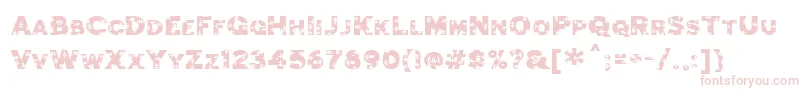 JigsawTrouserdrop Font – Pink Fonts on White Background