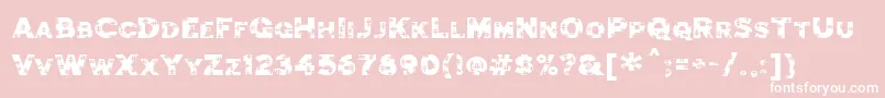 JigsawTrouserdrop Font – White Fonts on Pink Background