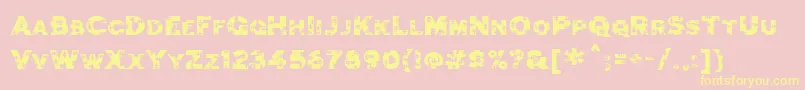 JigsawTrouserdrop Font – Yellow Fonts on Pink Background