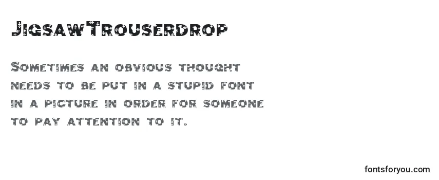 JigsawTrouserdrop Font