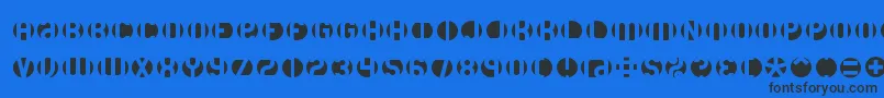 DbLayer3Brk Font – Black Fonts on Blue Background