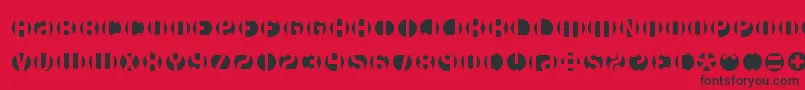 DbLayer3Brk Font – Black Fonts on Red Background