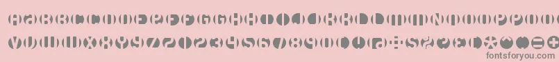 DbLayer3Brk Font – Gray Fonts on Pink Background