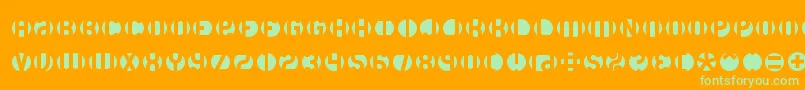 DbLayer3Brk Font – Green Fonts on Orange Background