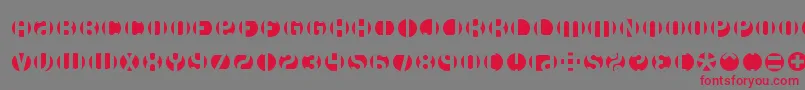 DbLayer3Brk Font – Red Fonts on Gray Background