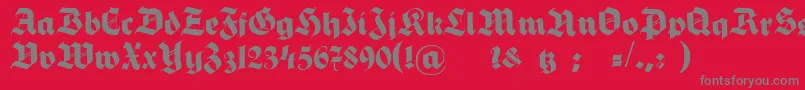 HermannGotischNormalc Font – Gray Fonts on Red Background