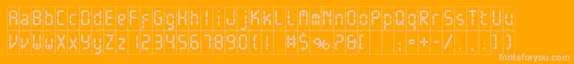 Шрифт Electronicawhitec – розовые шрифты на оранжевом фоне