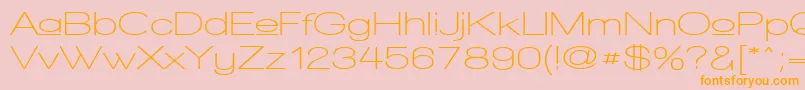 WalkwayUpperExpandSemi Font – Orange Fonts on Pink Background