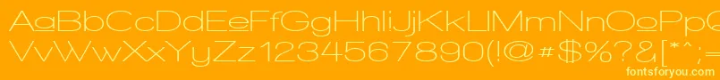 WalkwayUpperExpandSemi Font – Yellow Fonts on Orange Background