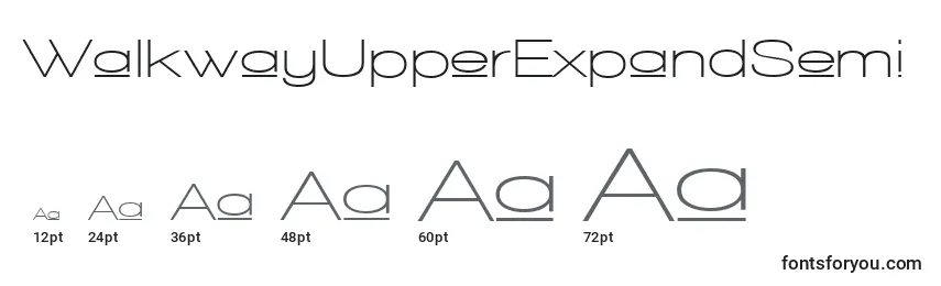 WalkwayUpperExpandSemi Font Sizes