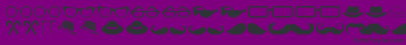 MensClothing Font – Black Fonts on Purple Background