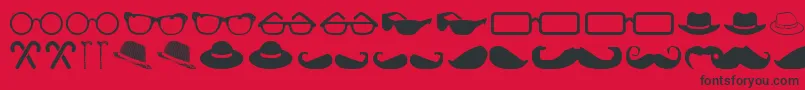 MensClothing Font – Black Fonts on Red Background
